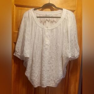 Trina Turk Ivory Textured Blouse